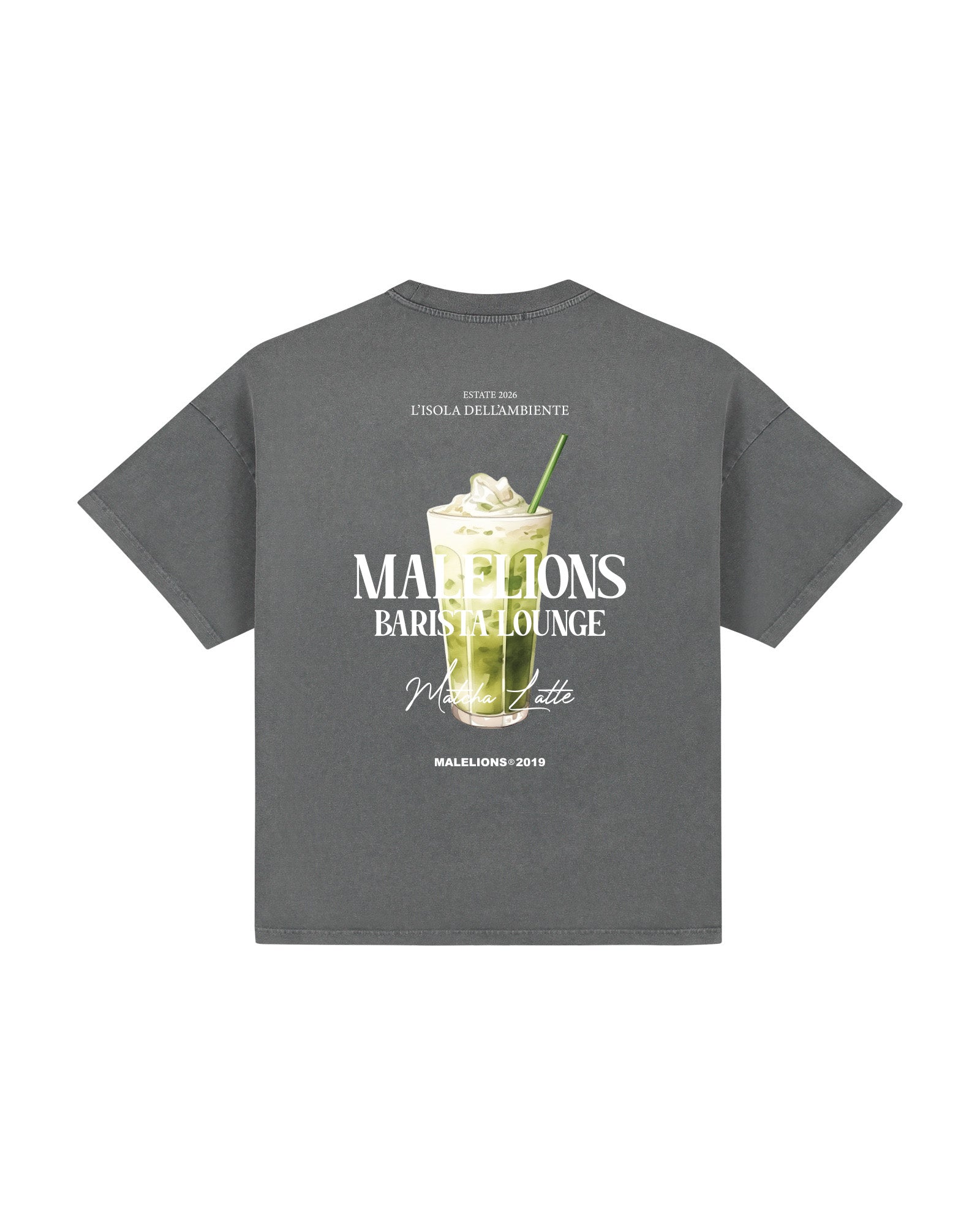 Malelions Women Barista Lounge Oversized T-Shirt | Acid Wash