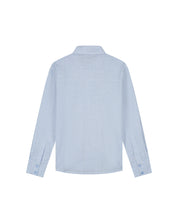 Malelions Women Patch Logo Striped Button-Up Shirt | Vista Blue
