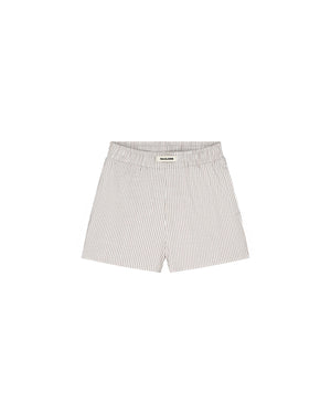Malelions Women Patch Logo Striped Shorts | Sand