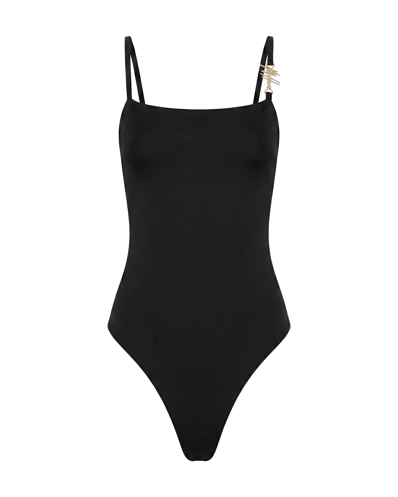 Malelions Women Charm Emblem Bodysuit | Black