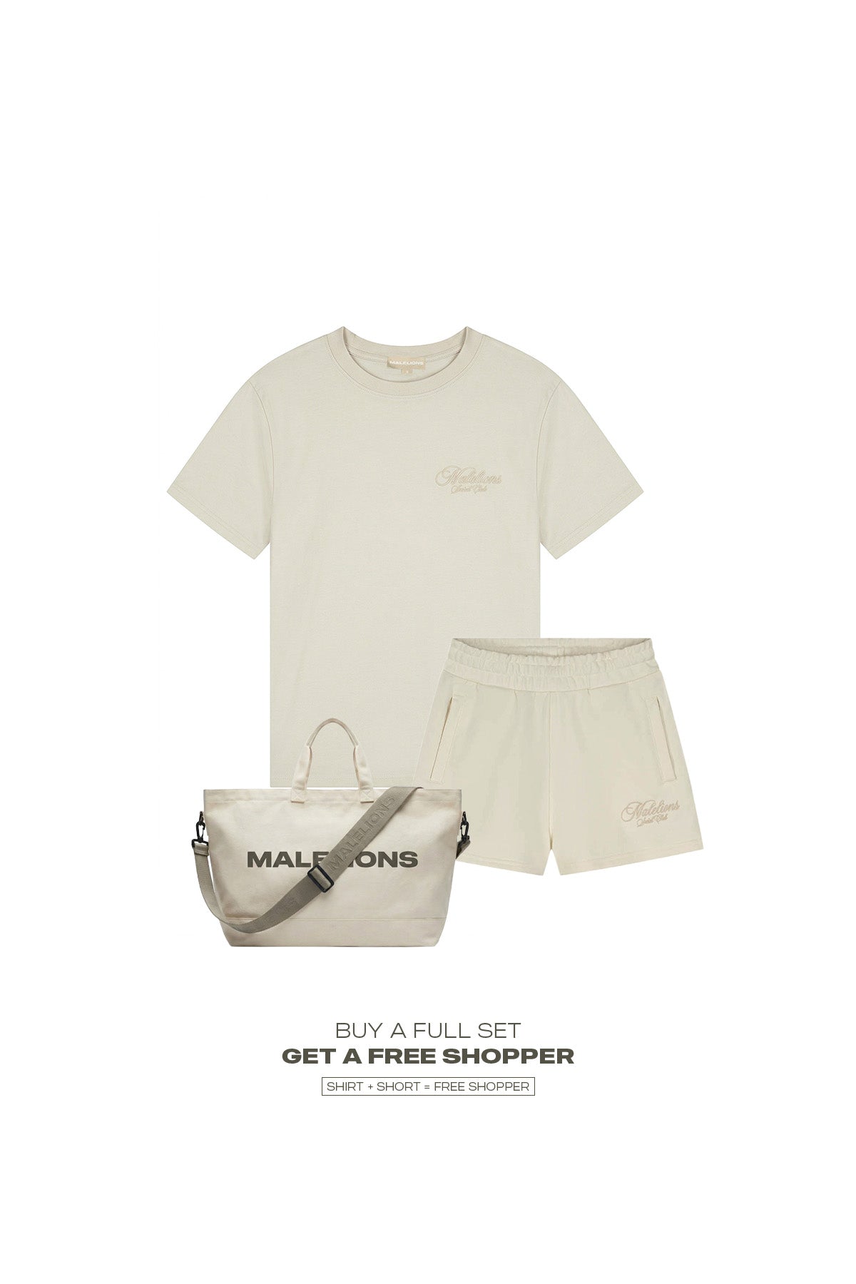 Malelions Women Social Club T-Shirt | Sand