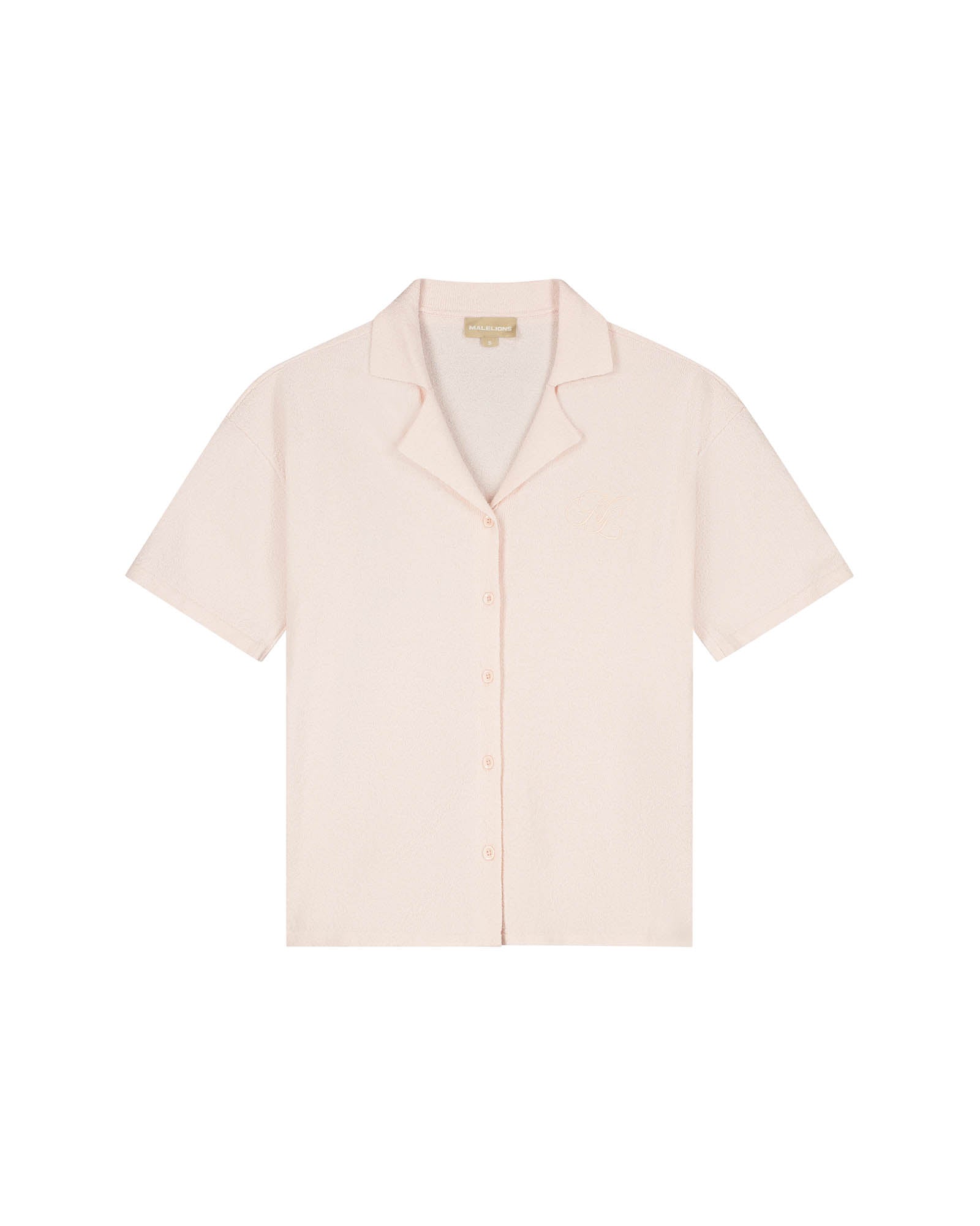 Malelions Women Emblem Bouclé Shirt | Soft Pink