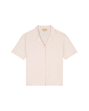 Malelions Women Emblem Bouclé Shirt | Soft Pink