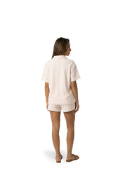 Malelions Women Emblem Bouclé Shirt | Soft Pink