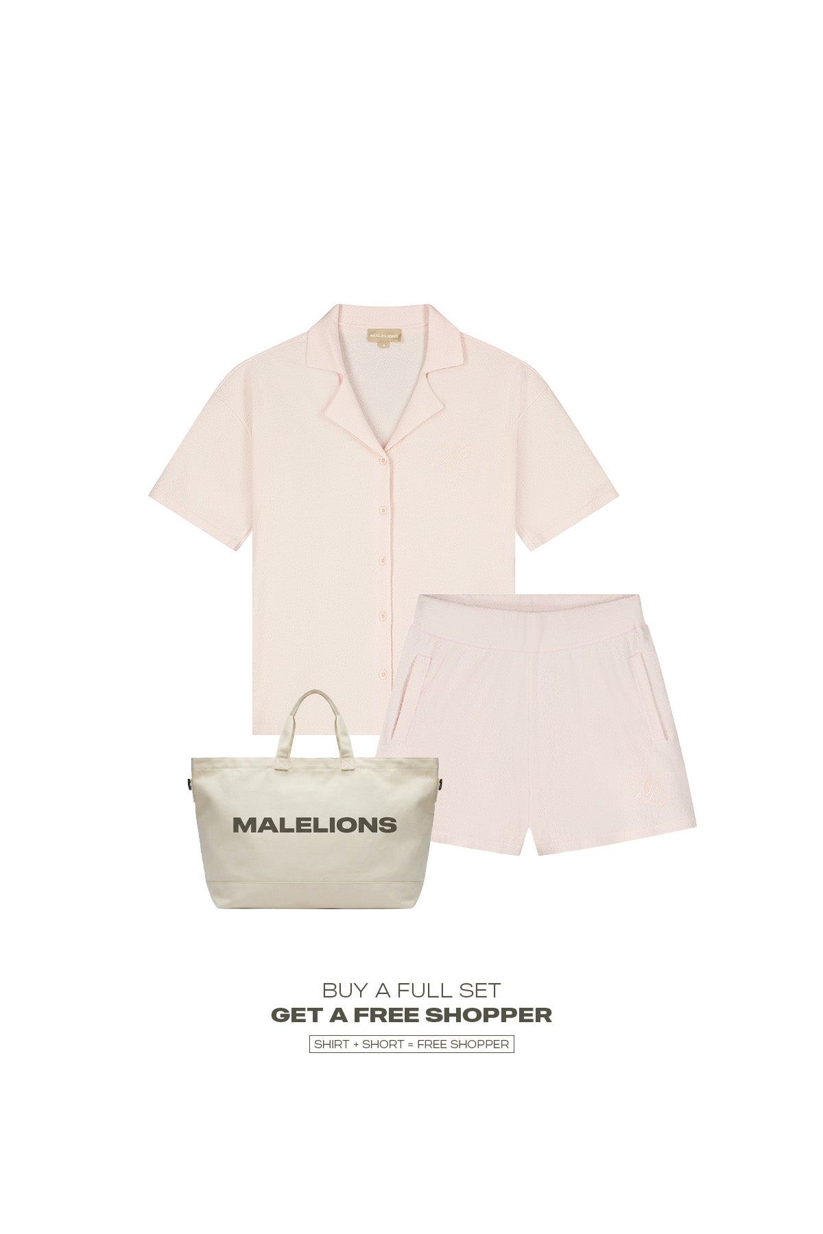 Malelions Women Emblem Bouclé Shorts | Soft Pink