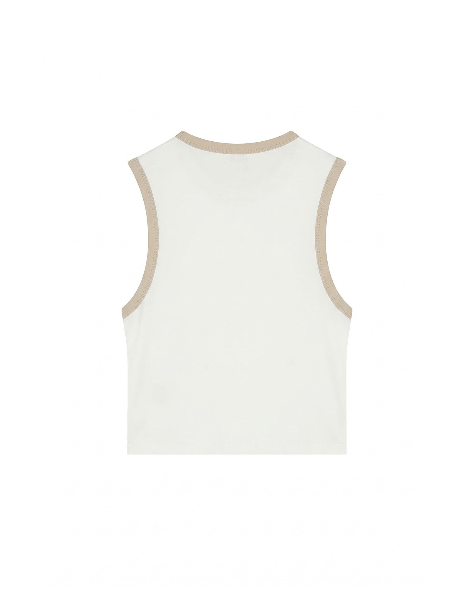Malelions Women Emblem Sleeveless Crop Top | Cream/Sand