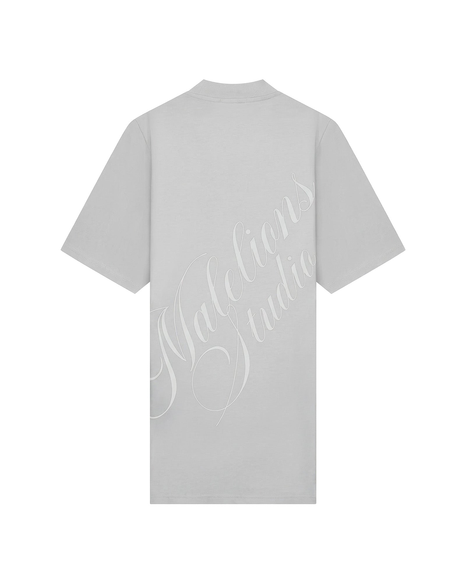 Malelions Women Studio T-Shirt Dress | Light Grey