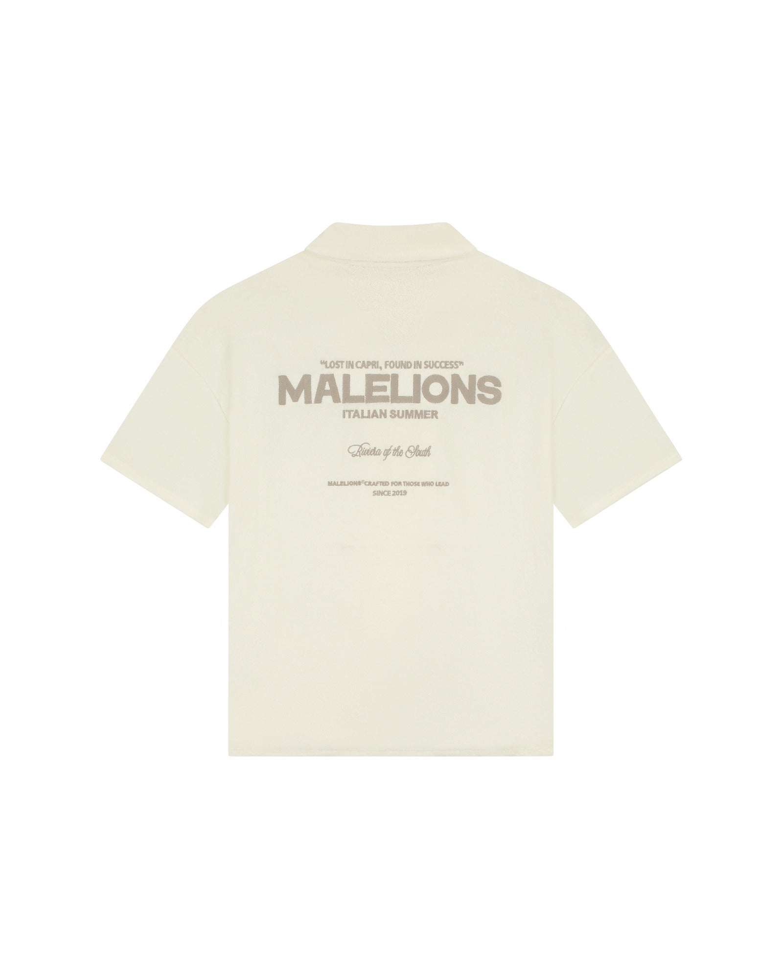 Malelions Women Italian Summer Towelling Shirt | Cream