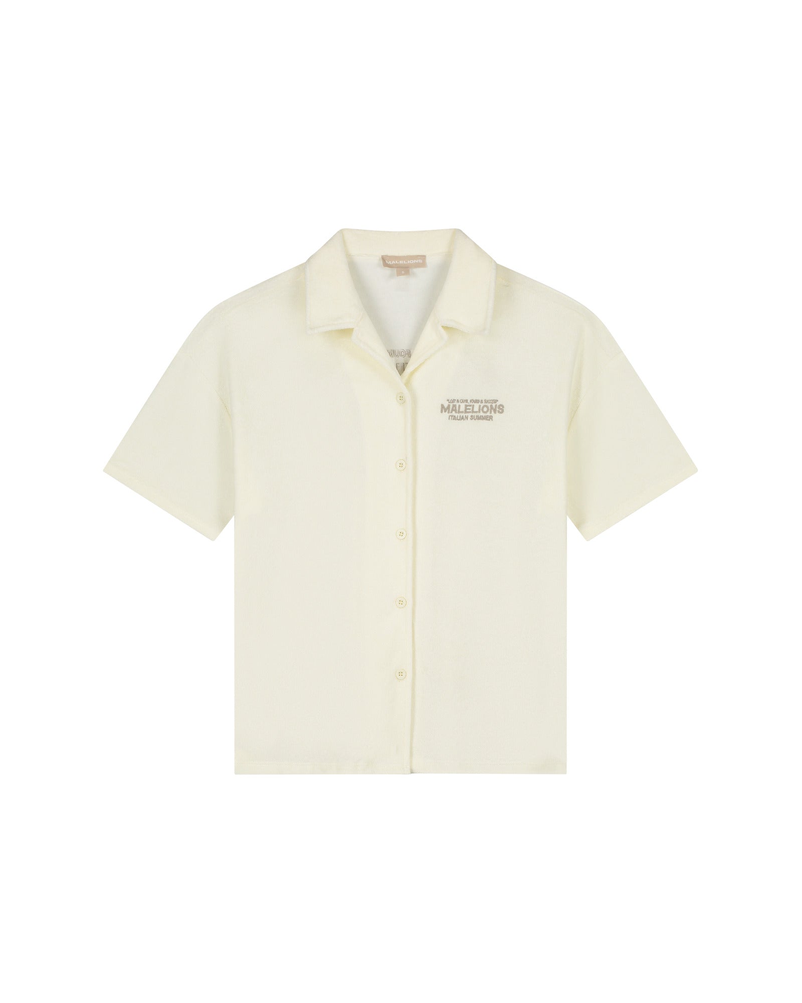 Malelions Women Italian Summer Towelling Shirt | Cream