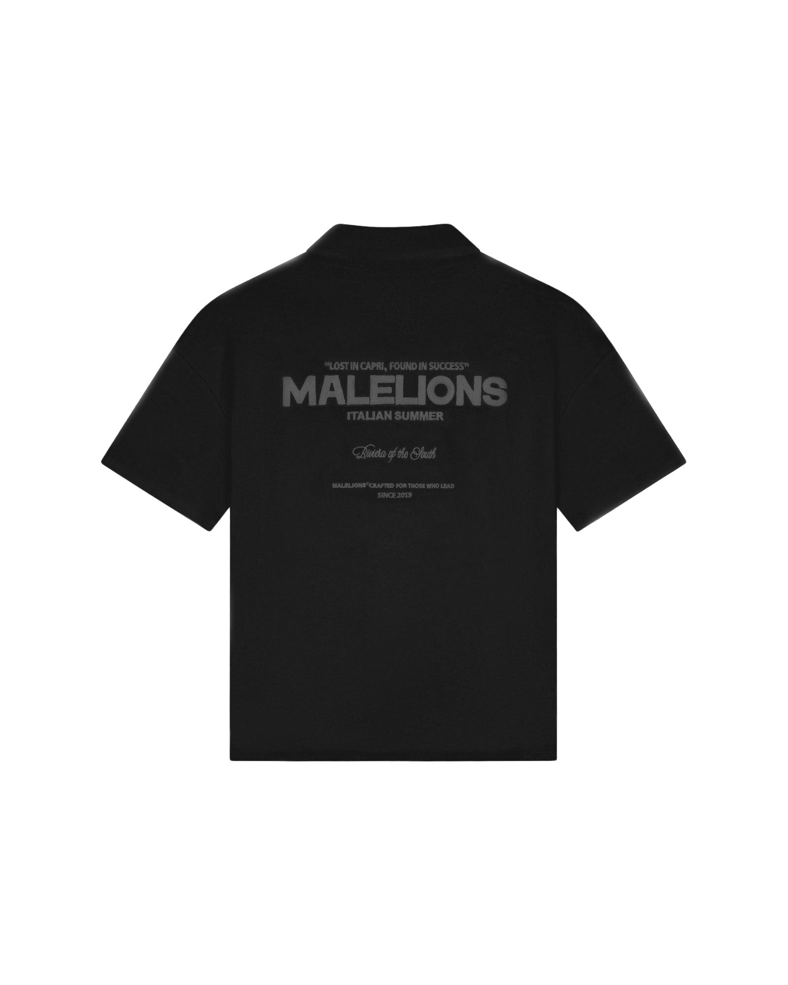 Malelions Women Italian Summer Towelling Shirt | Black