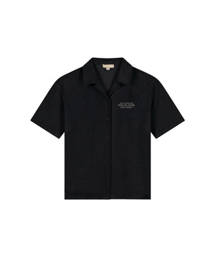 Malelions Women Italian Summer Towelling Shirt | Black