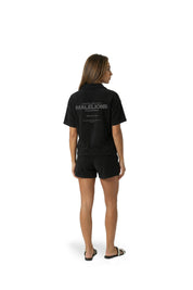 Malelions Women Italian Summer Towelling Shirt | Black