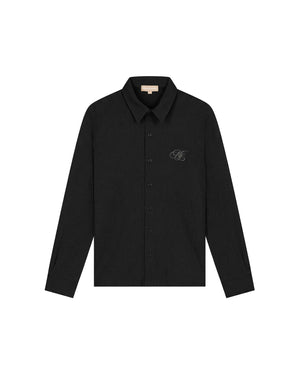 Malelions Women Seersucker Button-Up Shirt | Black