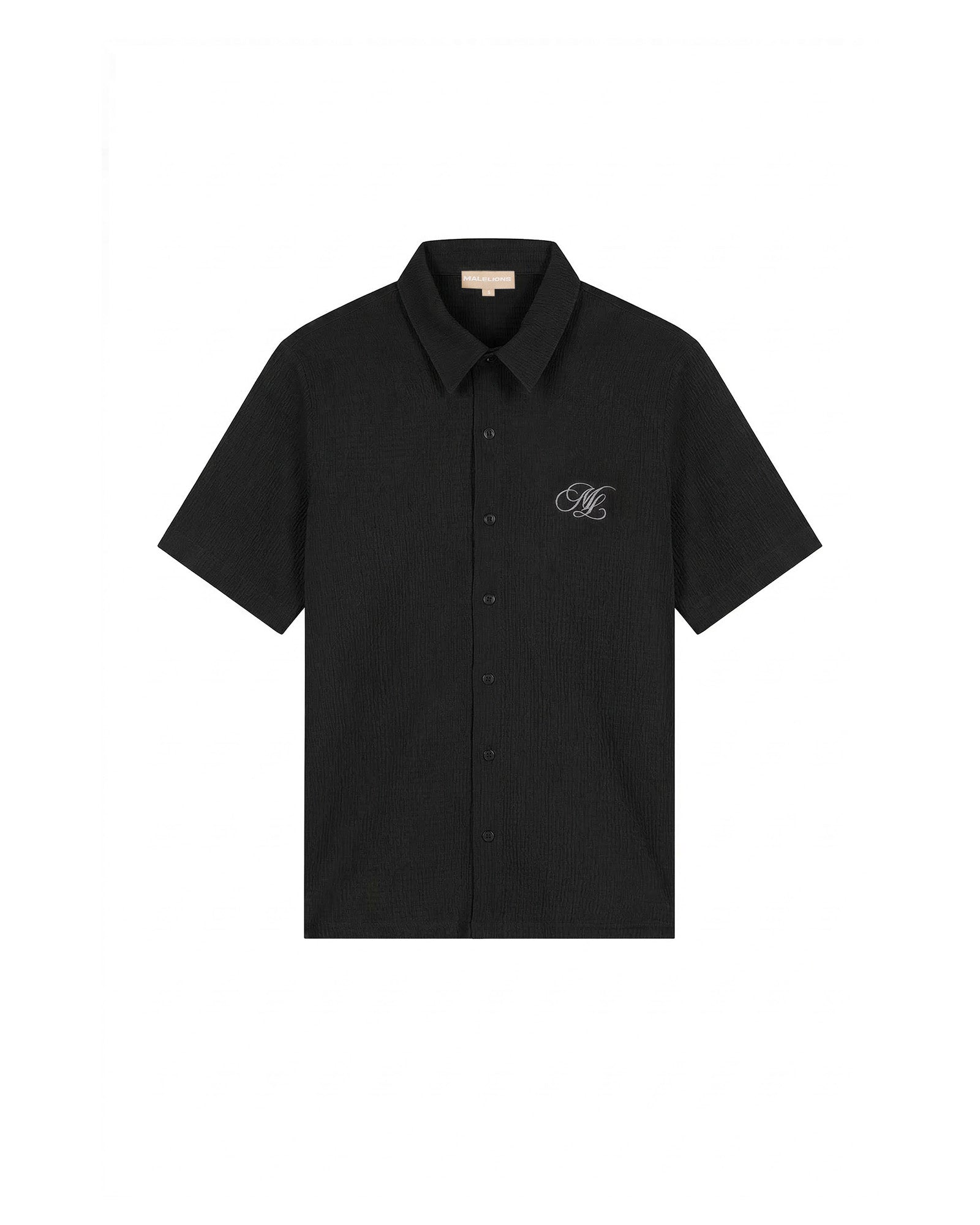 Malelions Women Seersucker Shirt | Black