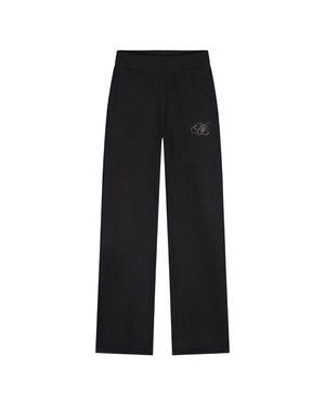 Malelions Women Seersucker Loose Fit Pants | Black
