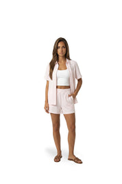 Malelions Women Seersucker Shirt | Soft Pink