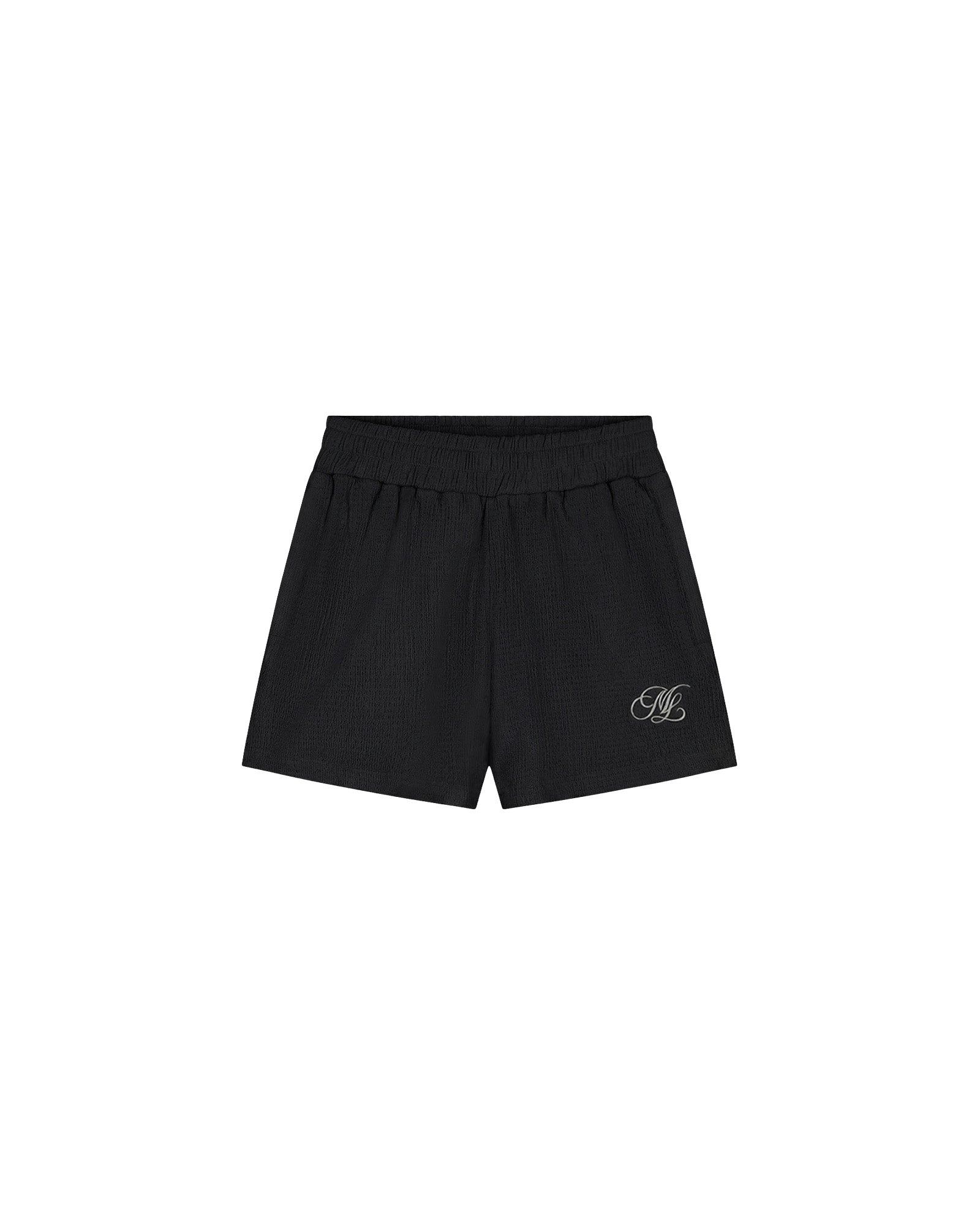 Malelions Women Seersucker Shorts | Black