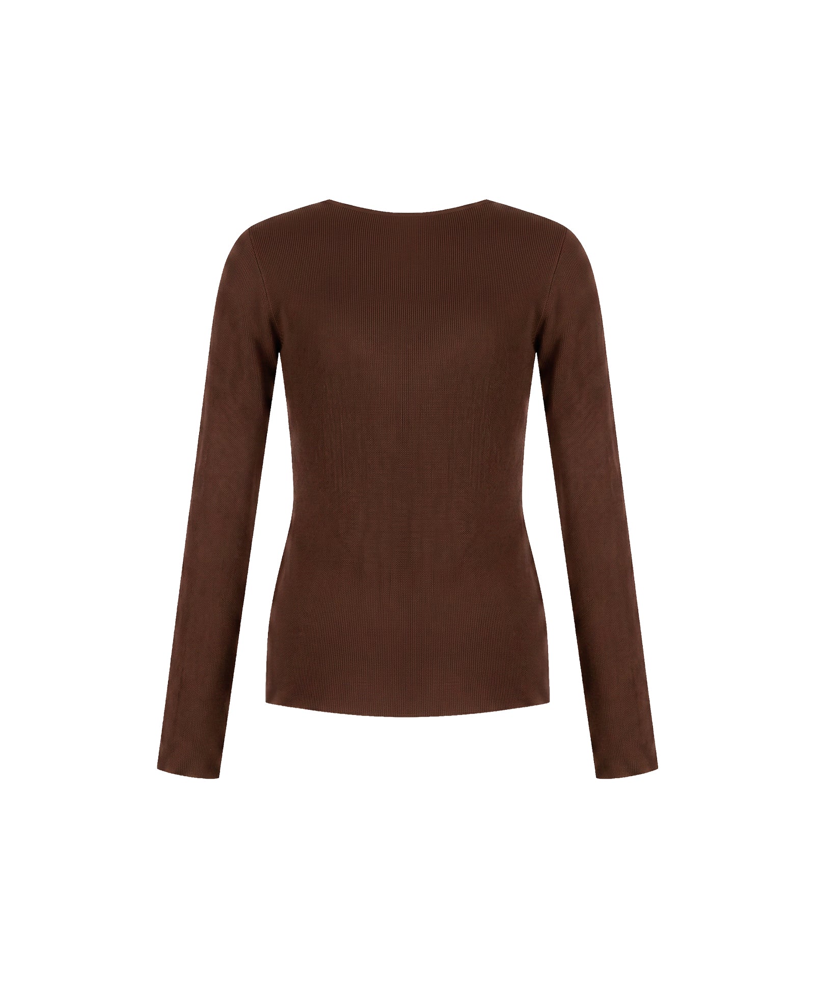 Malelions Women Emblem V-Neck Top | Dark Brown