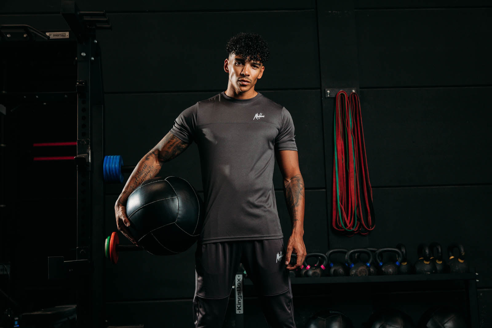 Malelions Sport Ace T-Shirt | Charcoal