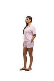 Malelions Women Monogram Wave Towelling Shorts | Dusty Pink