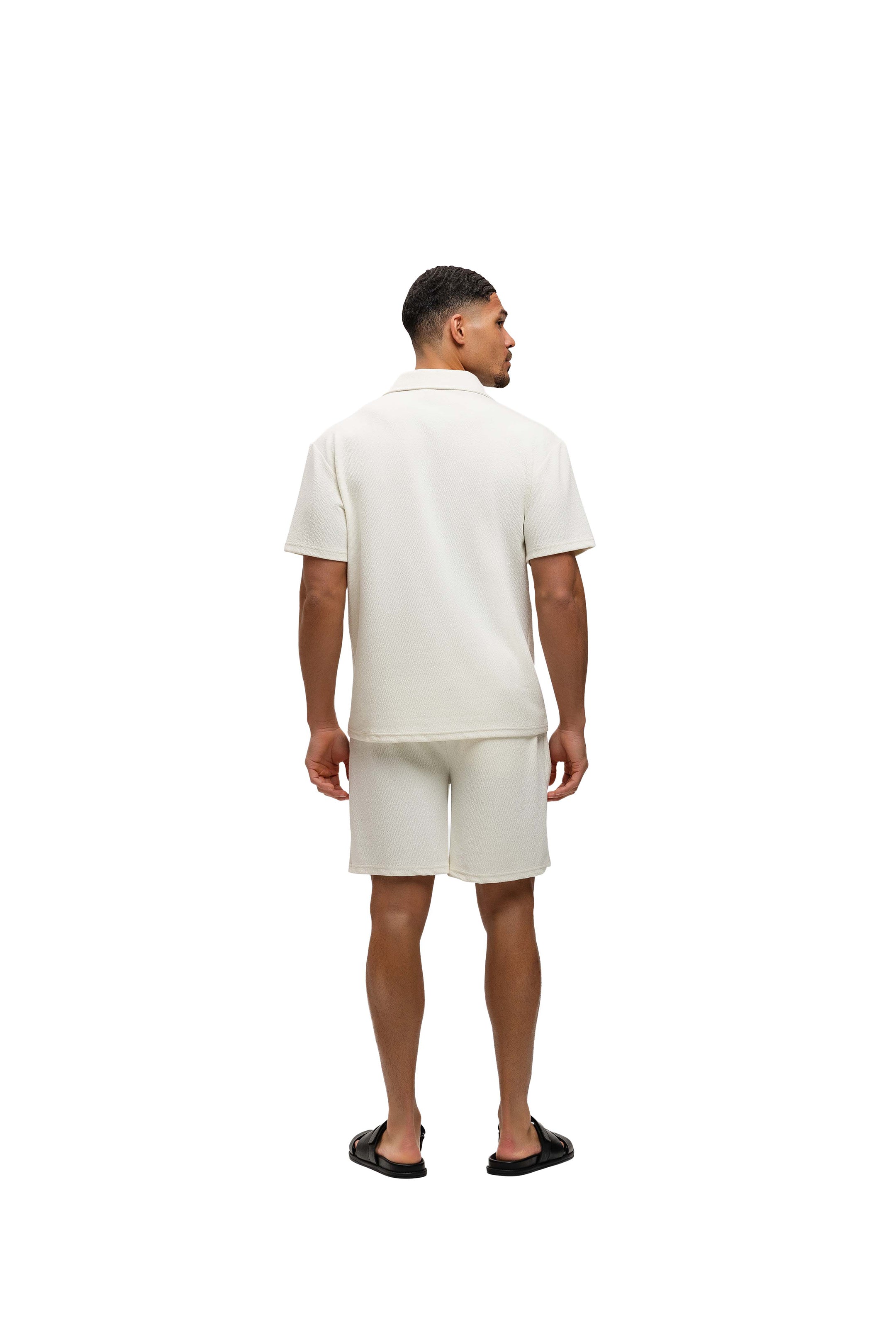 Malelions Men Cloud Texture Shorts | Off-White