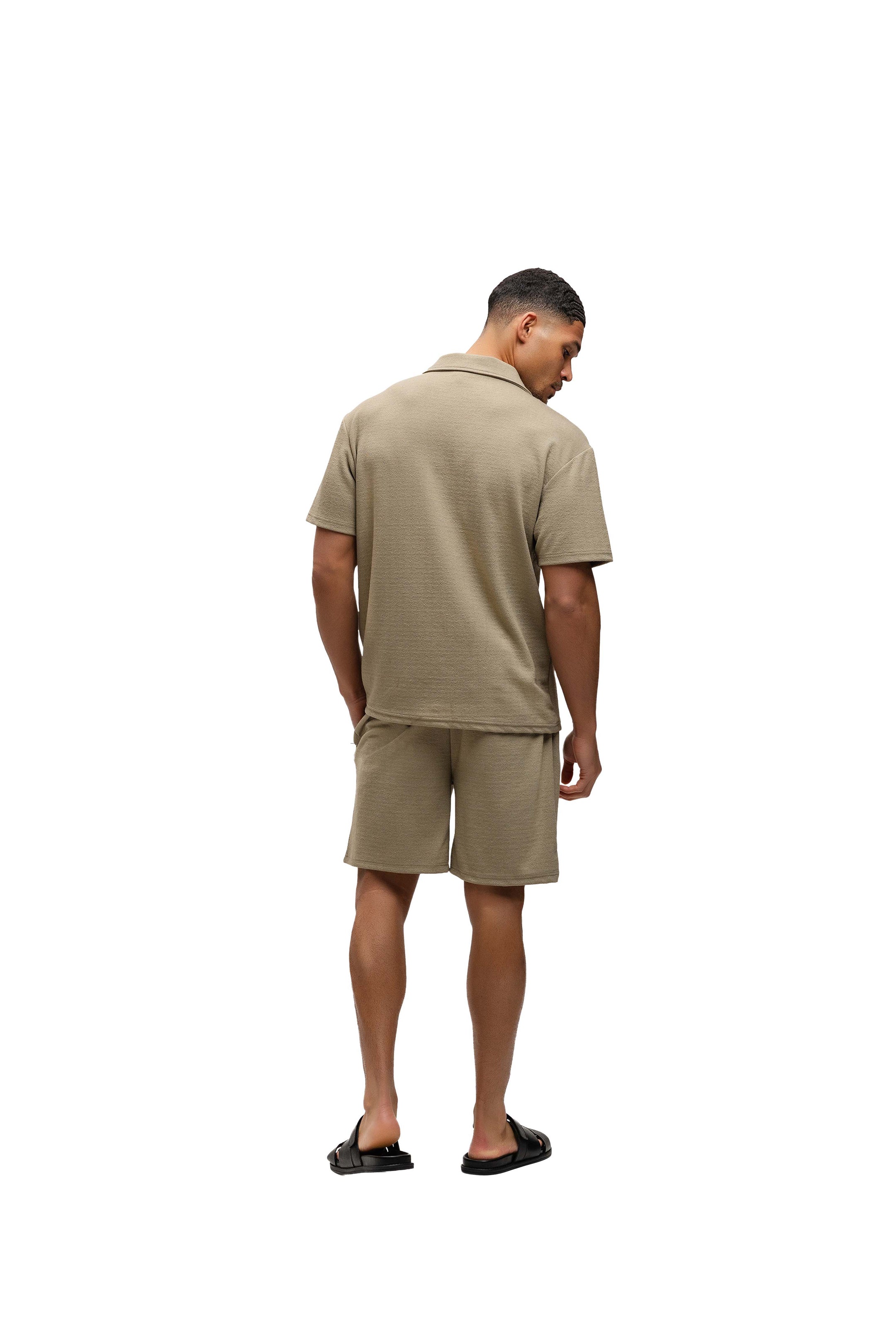 Malelions Men Cloud Texture Shirt | Taupe