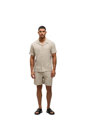 Malelions Men Diagonal Seersucker Shorts | Light Beige
