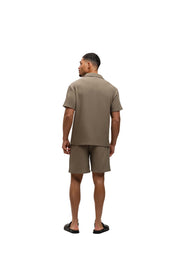 Malelions Men Diagonal Seersucker Shirt | Dark Sage