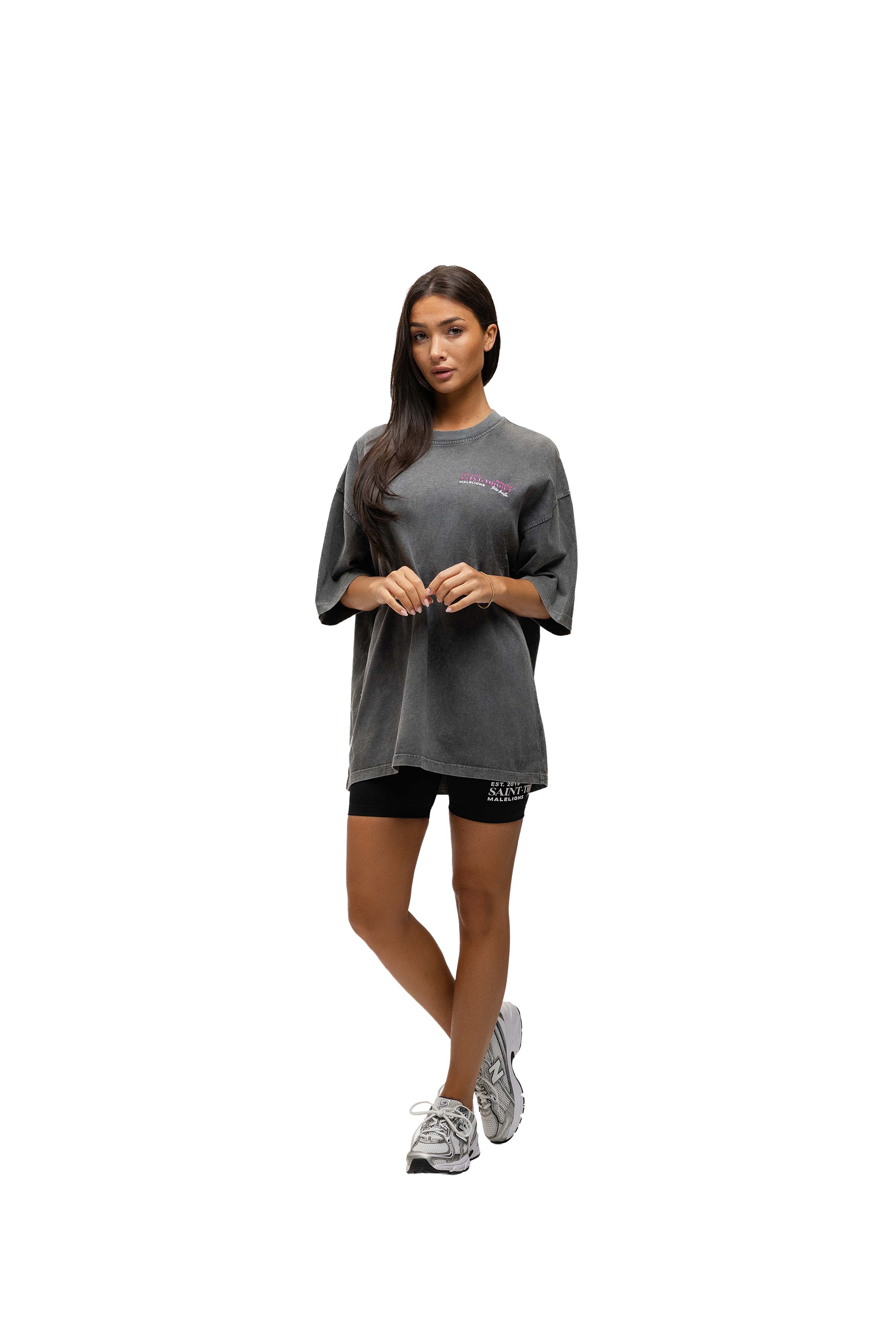 Malelions Women Saint-Tropez Oversized T-Shirt | Acid Wash