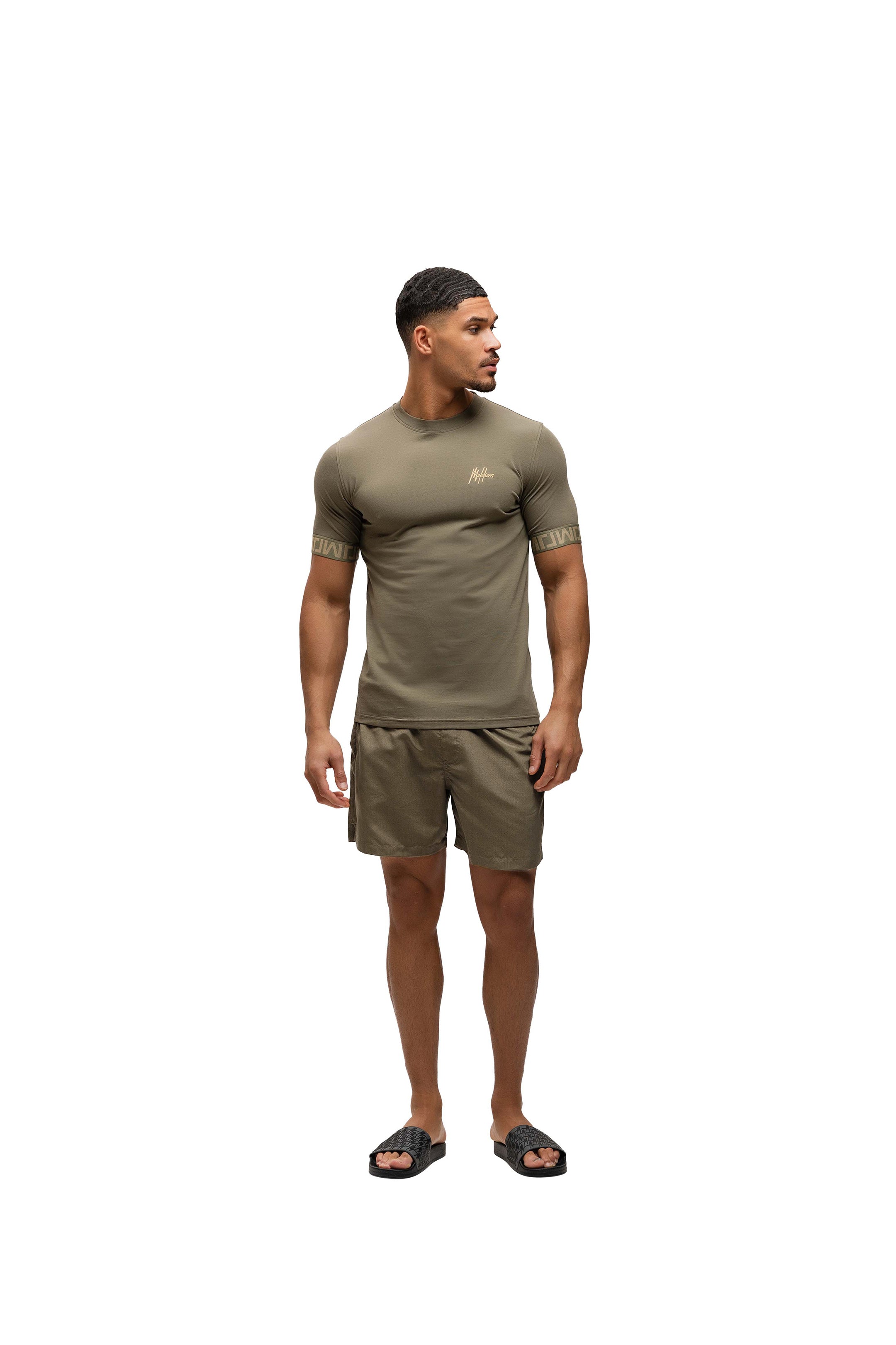 Malelions Men Venetian Swim Shorts | Dark Sage