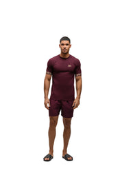 Malelions Men Venetian Swim Shorts | Burgundy