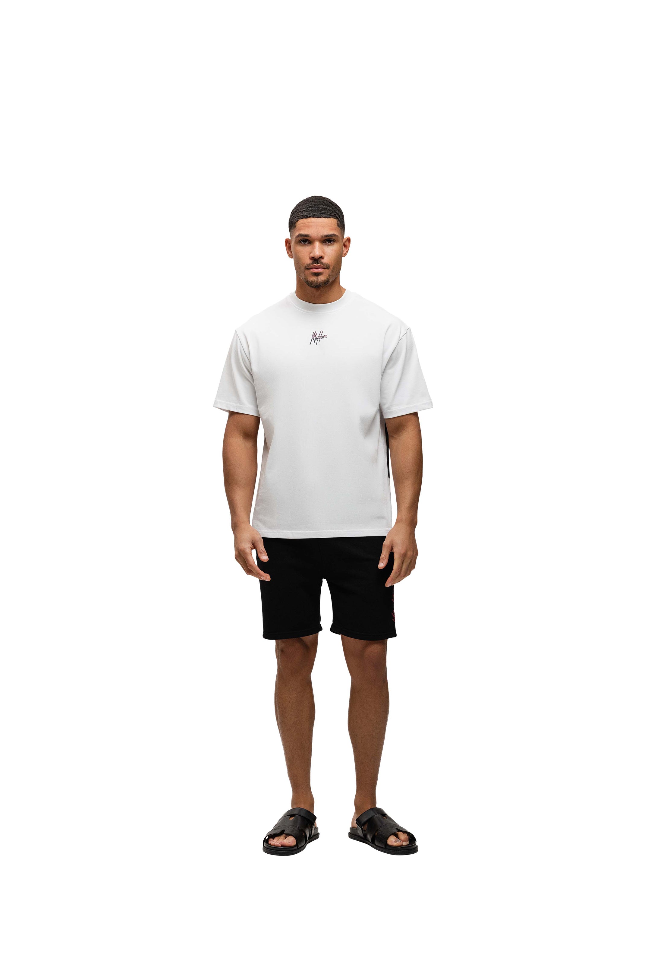Malelions Men Split T-Shirt | White