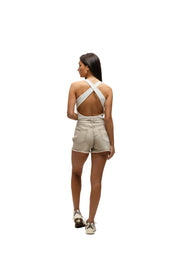 Malelions Women Cross Back Bouclé Bodysuit | Off-White