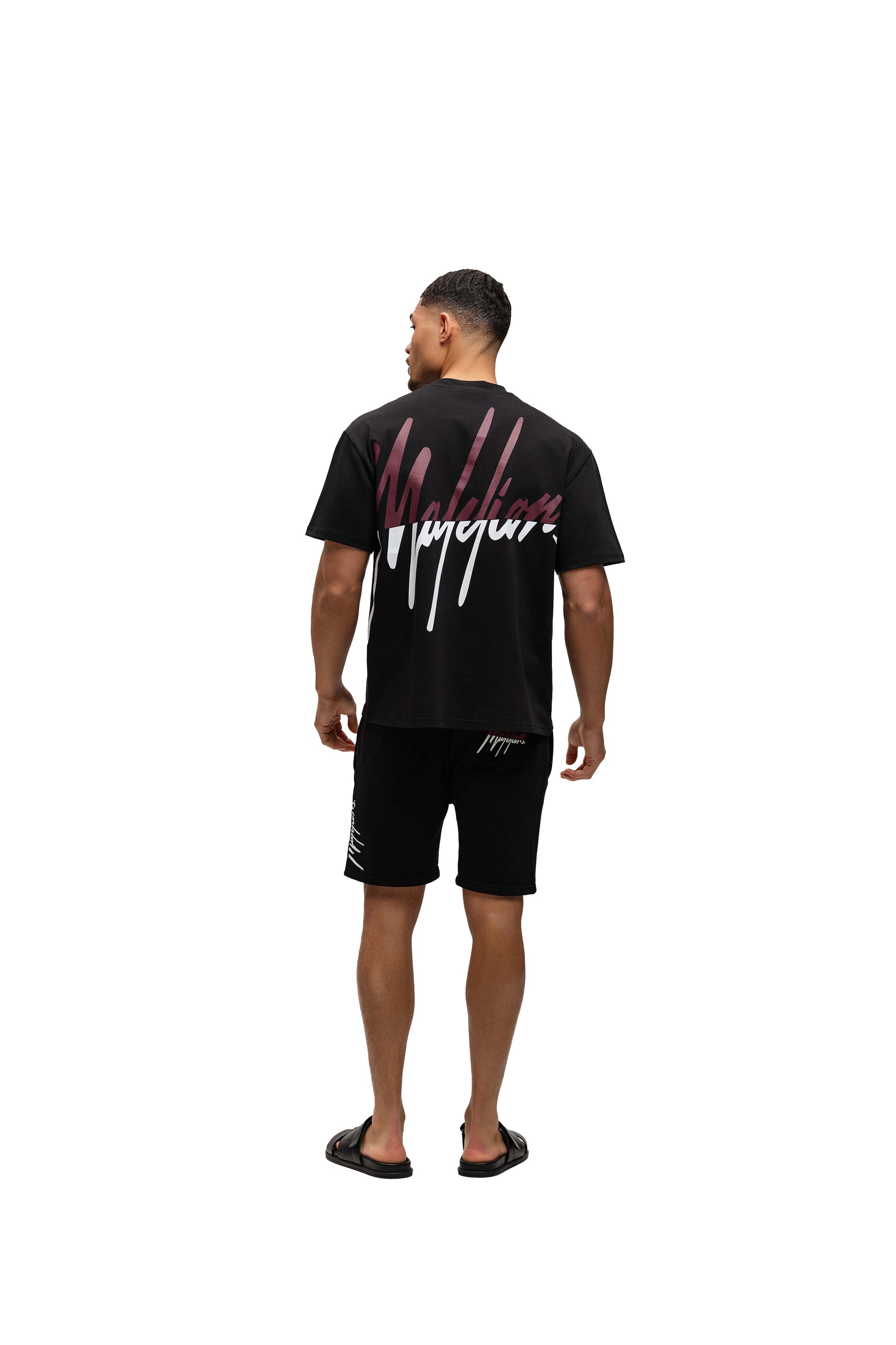 Malelions Men Split T-Shirt | Black