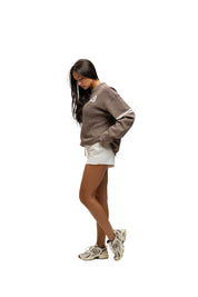 Malelions Women Knitted Football Jersey Longsleeve | Taupe
