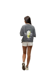 Malelions Women Barista Lounge Oversized T-Shirt | Acid Wash