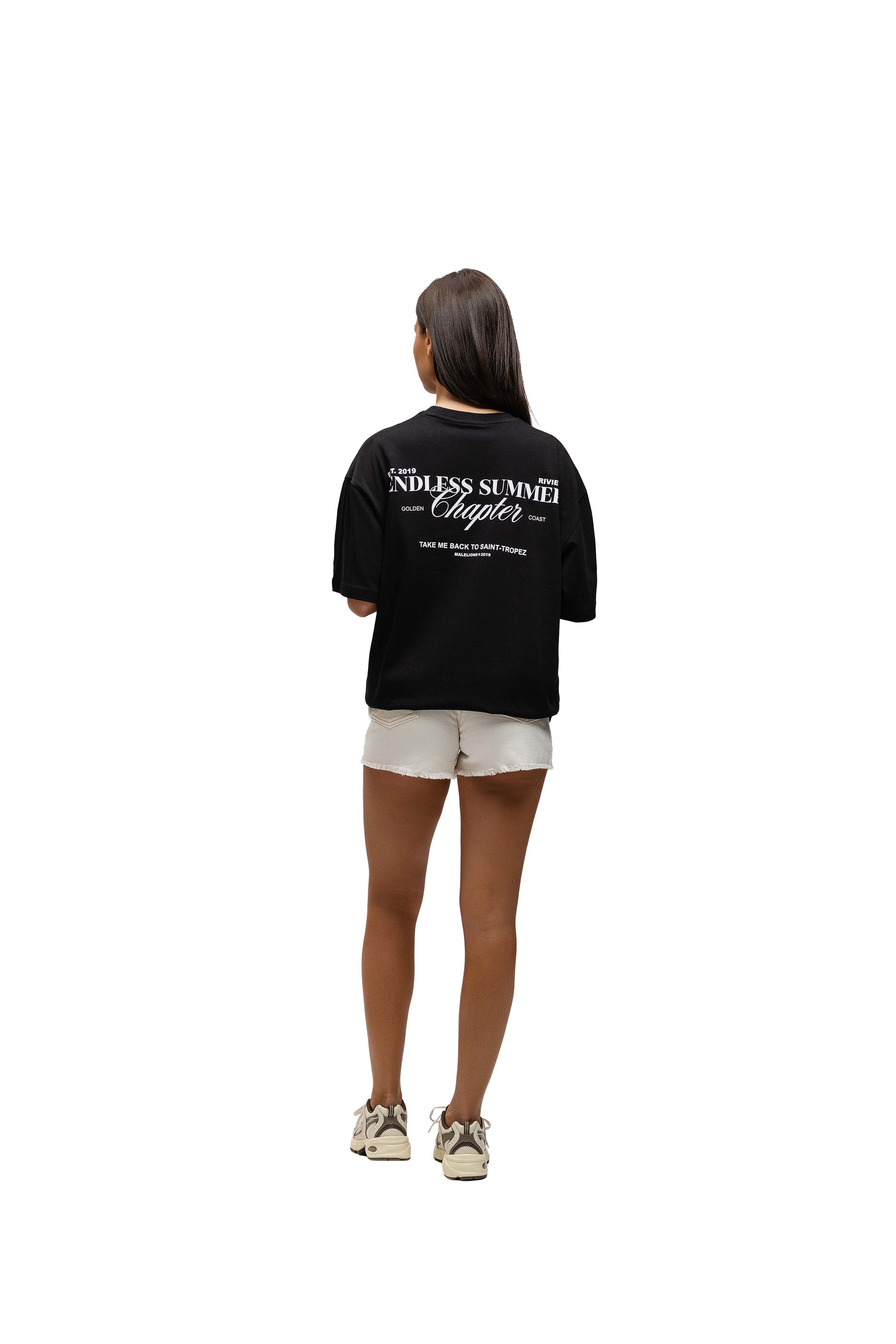 Malelions Women Golden Coast Oversized T-Shirt | Black