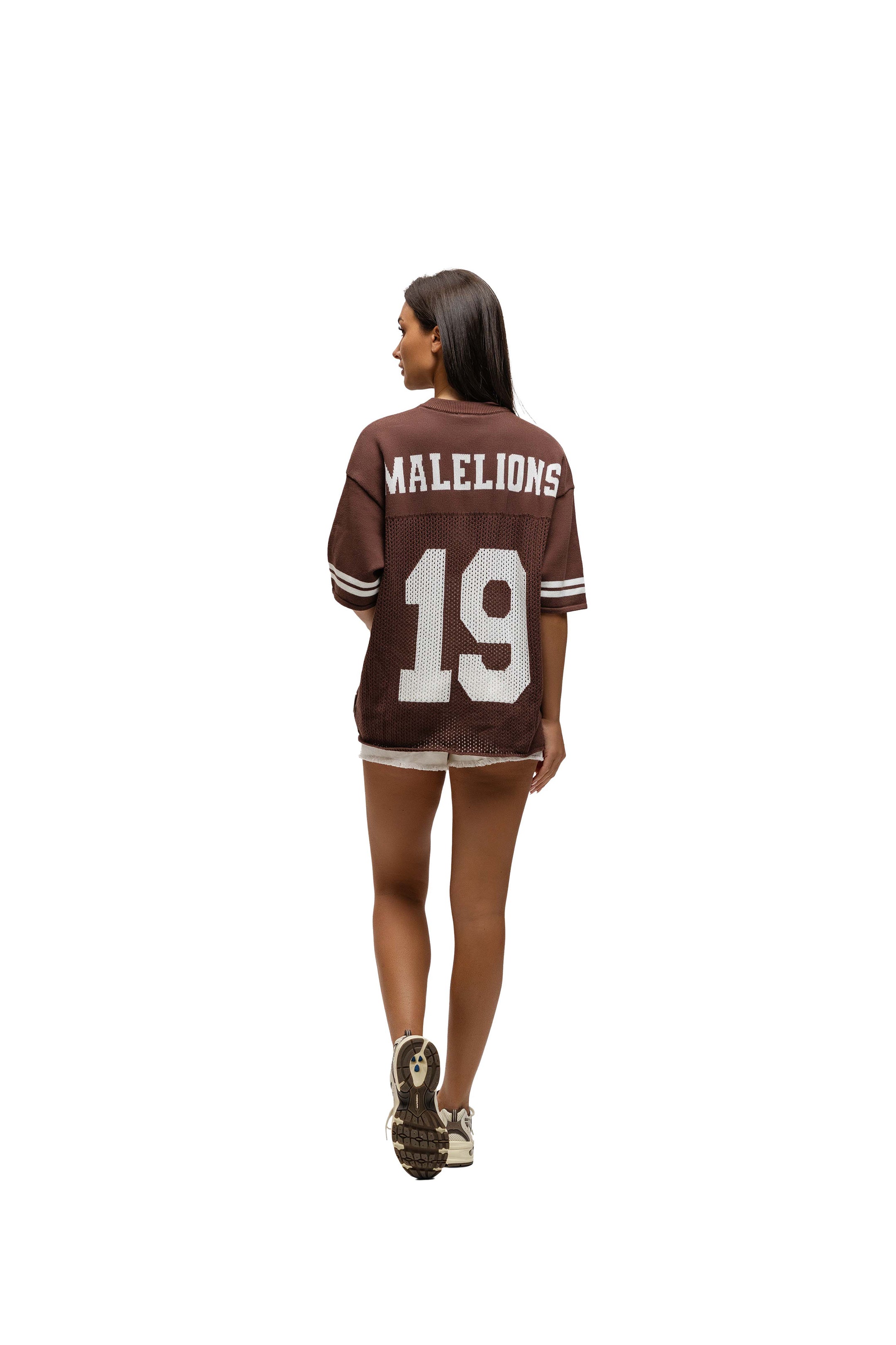 Malelions Women Knitted Football Jersey | Espresso