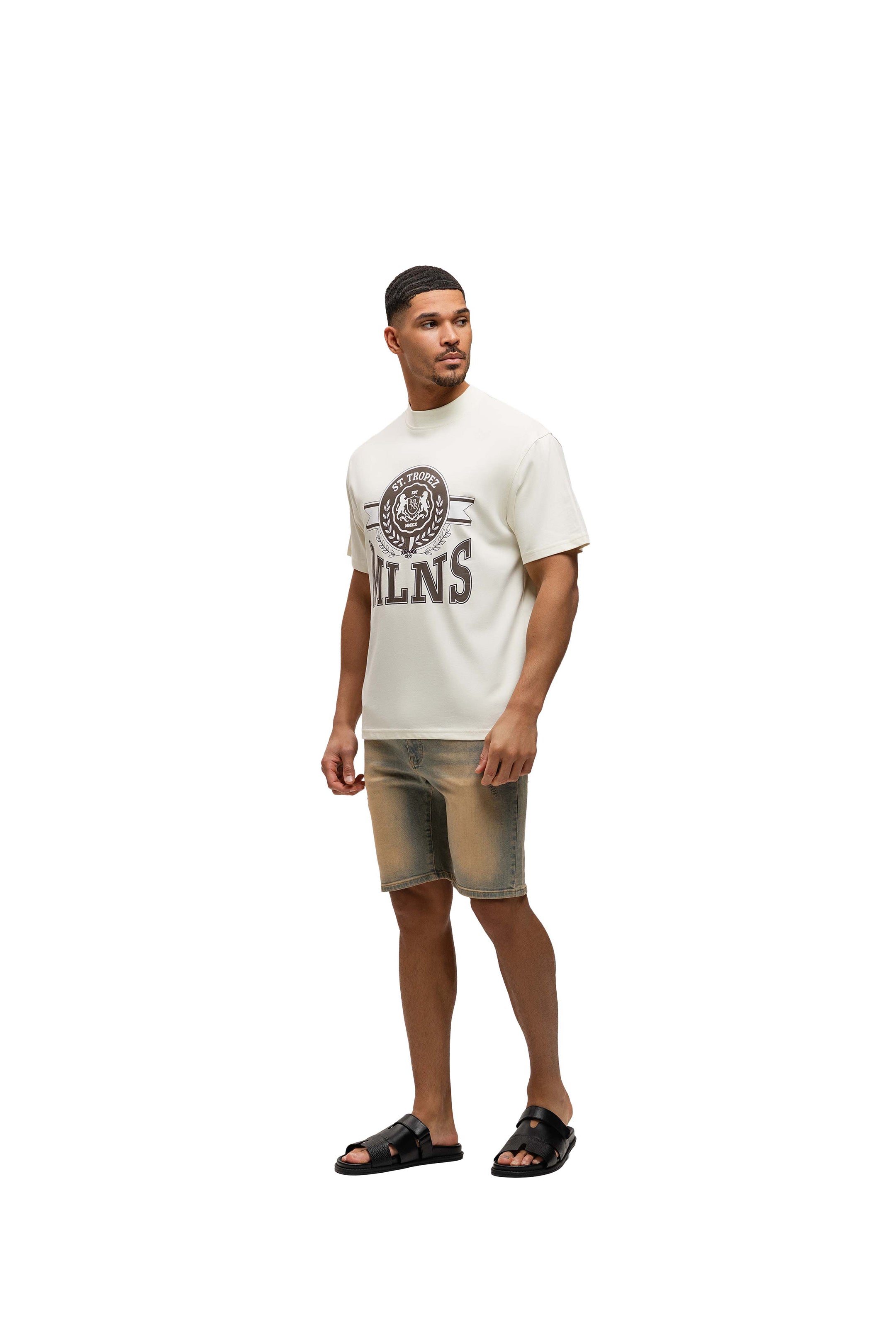 Malelions Men Crest T-Shirt | Off-White