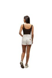 Malelions Women Cropped Emblem Tank Top | Espresso