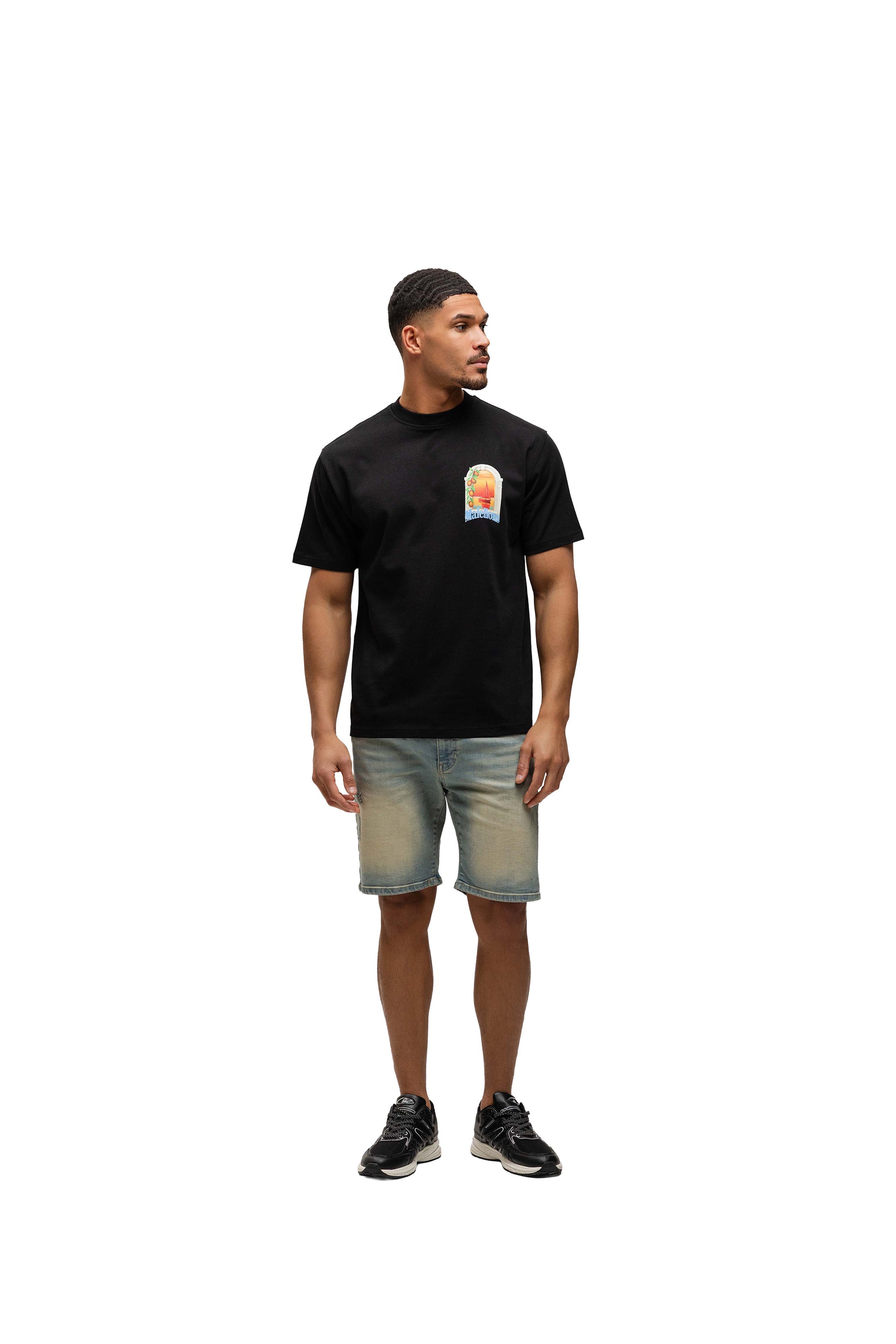 Malelions Men Yacht Window T-Shirt | Black