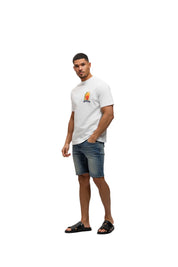 Malelions Men Washed Denim Shorts | Dark Blue