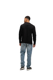 Malelions Men Motocross Longsleeve T-Shirt | Black