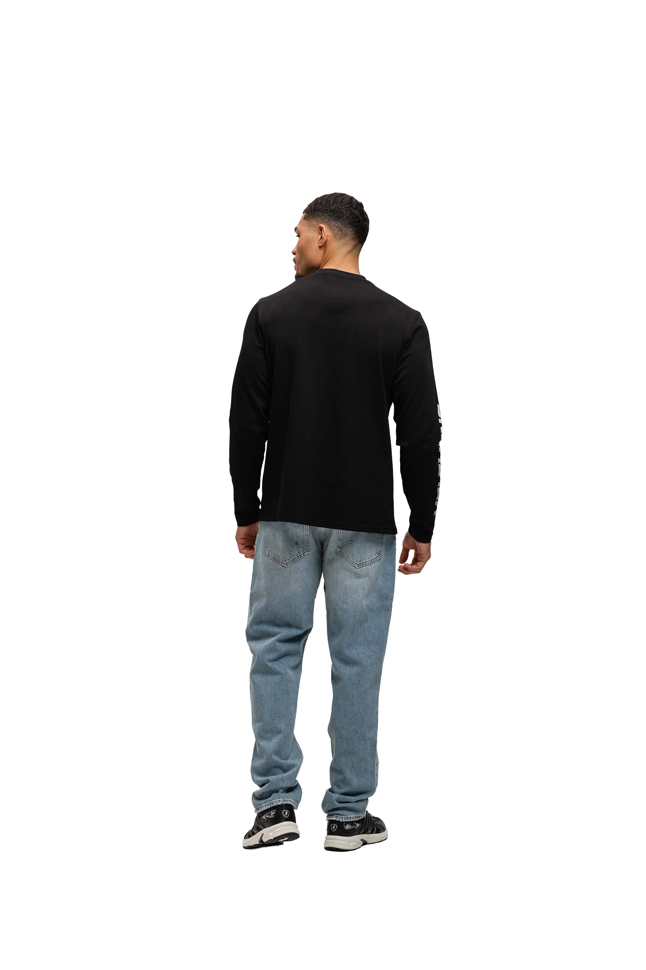 Malelions Men Motocross Longsleeve T-Shirt | Black