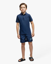 Malelions Junior Crinkle Swim Shorts | Navy