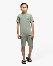Malelions Junior Signature Toweling Shorts | Agave Green