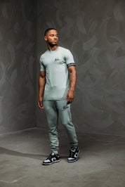 Malelions Men Captain T-Shirt 2.0 | Aqua Grey