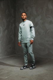 Malelions Men Captain Sweater 2.0 | Aqua Grey