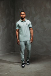 Malelions Men Captain Polo 2.0 | Aqua Grey