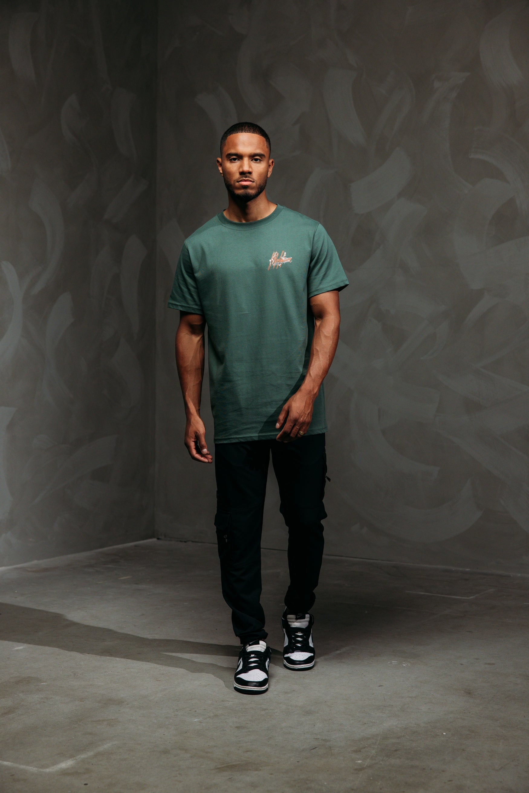 Malelions Men Splash Signature T-Shirt | Dark Green